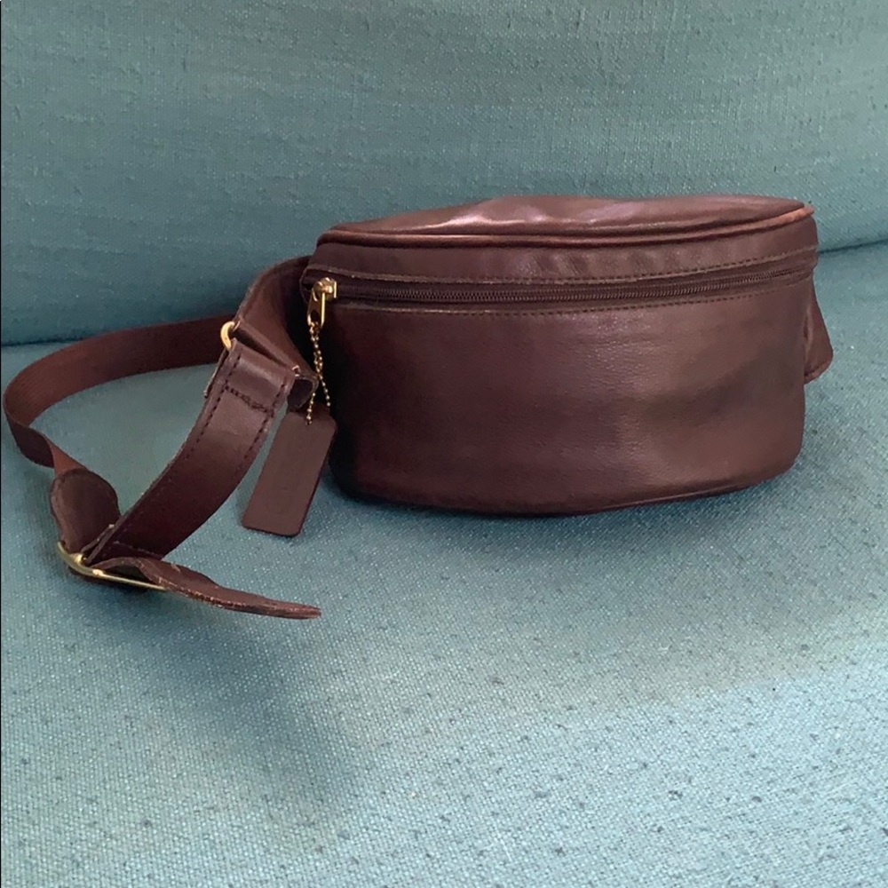 Vintage COACH Brown Leather Belt Bag / Fanny Pack